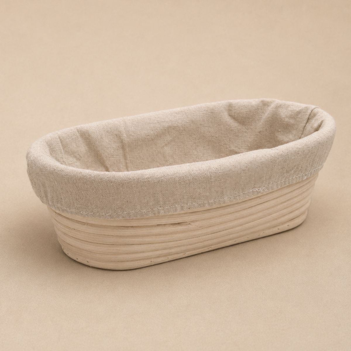 Bamboo Banneton Proofing Basket Oval With Linen Liner 25cm - Sourdough Supply Co.