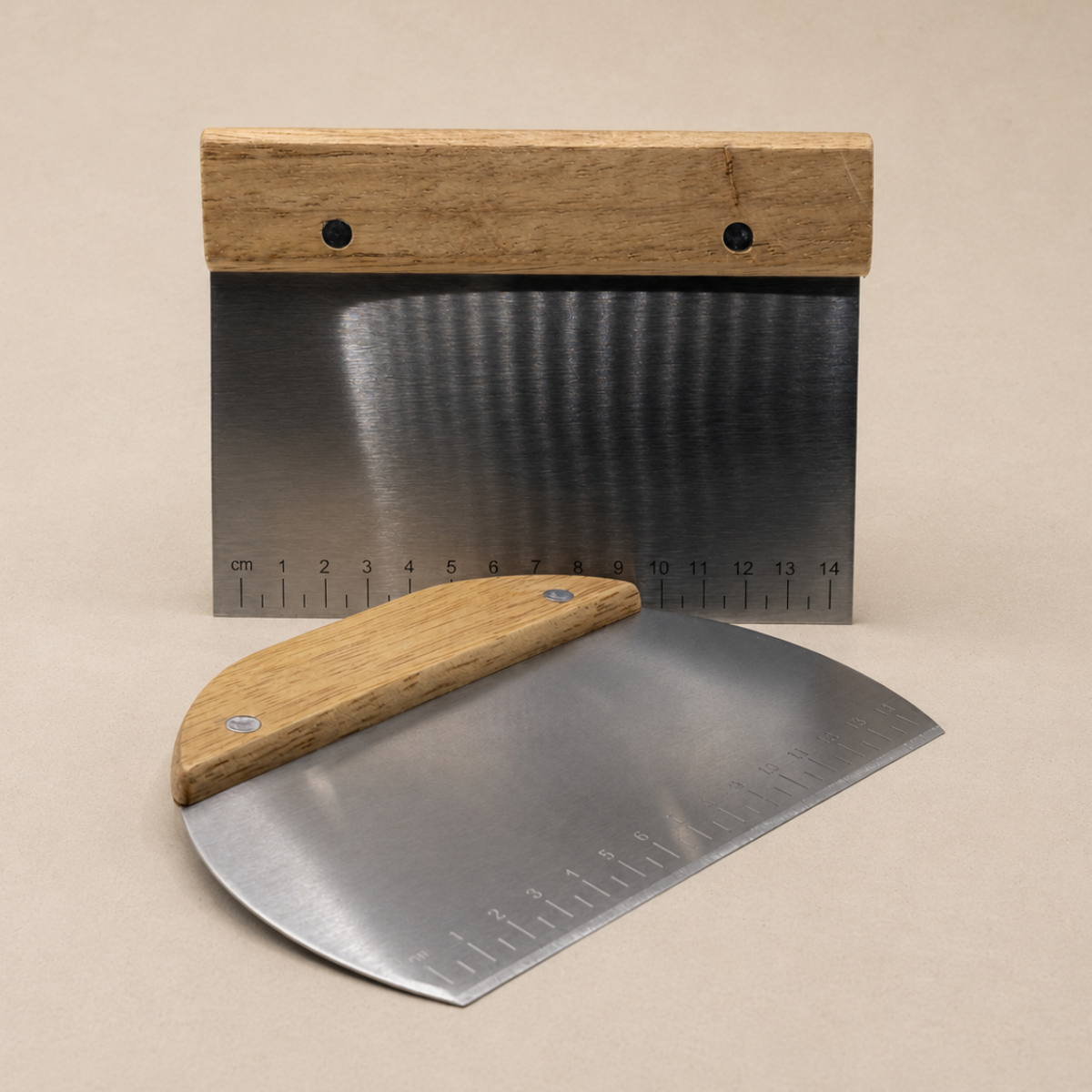 Dough Scraper with Wooden Handle - Sourdough Supply Co.