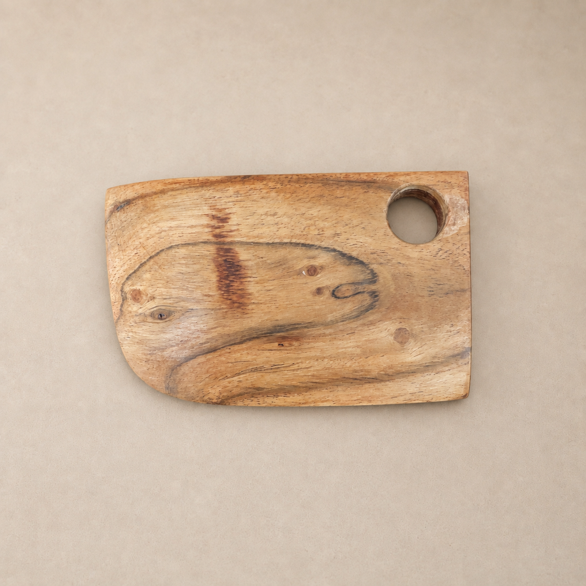 Hand Carved Acacia Wood Dough Scraper