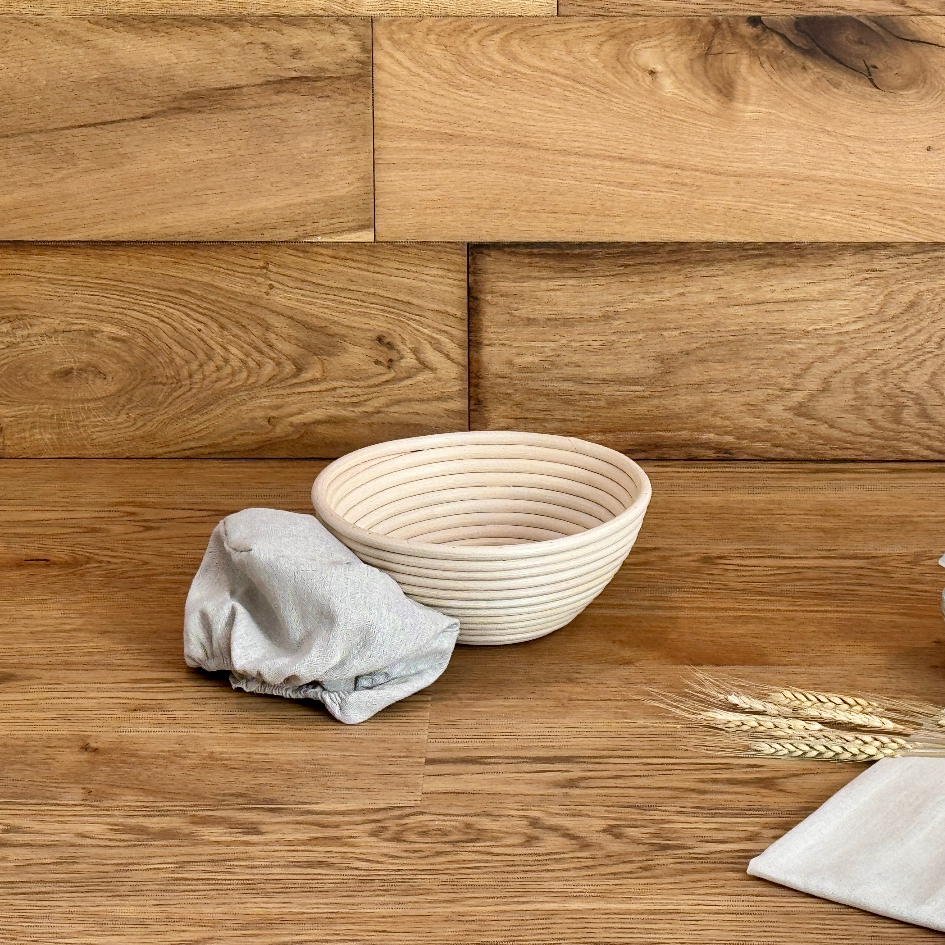 Bamboo Banneton Proofing Basket Round With Linen Liner– 20cm - Sourdough Supply Co.