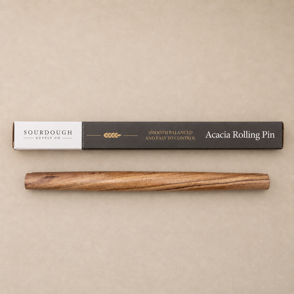 Acacia Wood Rolling Pin 40cm