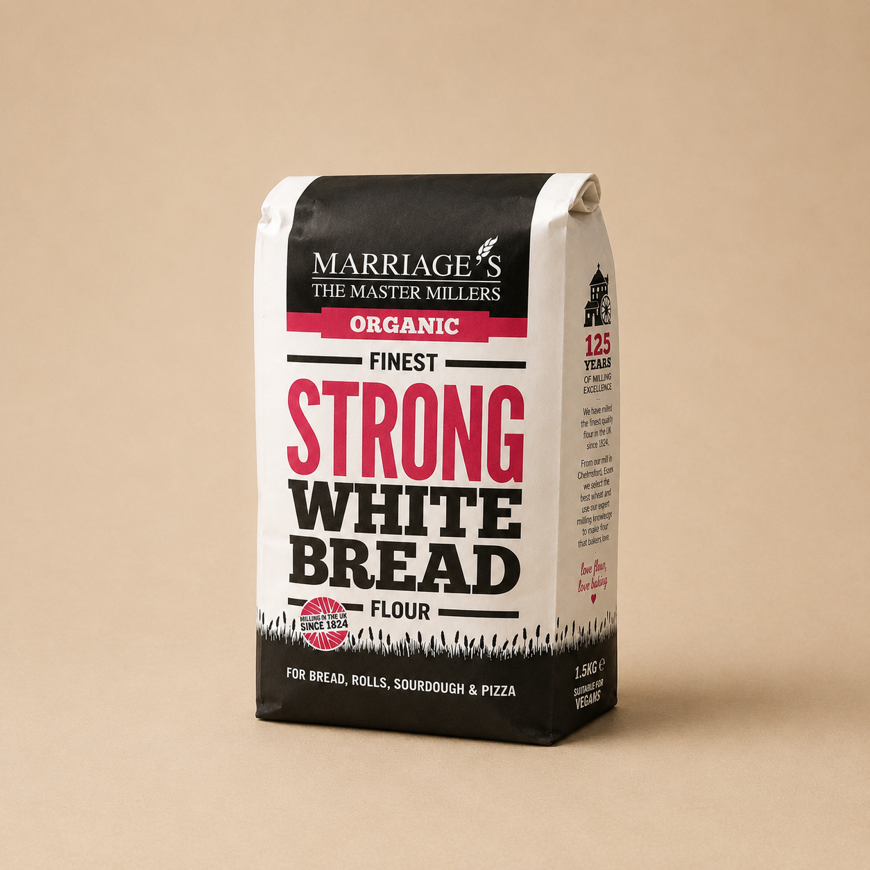 Marriage's Organic Strong White Bread Flour 1 kg